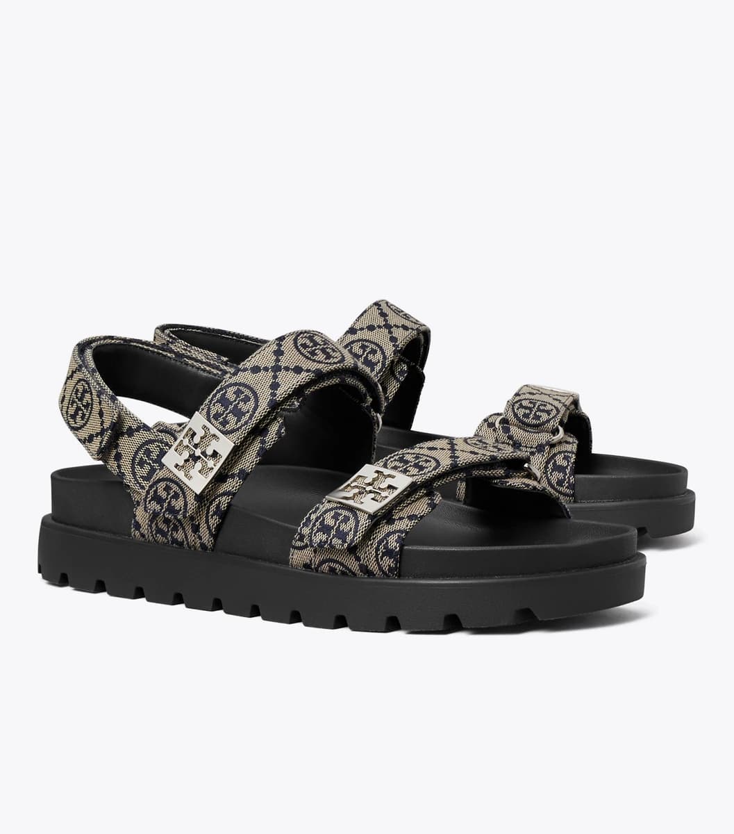 T Monogram Mellow Sport Sandal in T MONOGRAM PERFECT NAVY