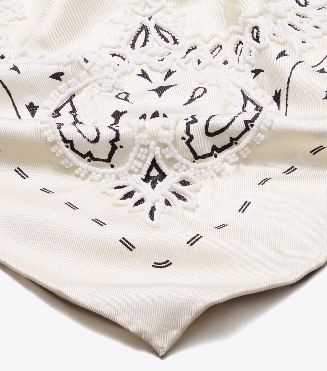 Beaded Bandana Triangle Scarf angle 2
