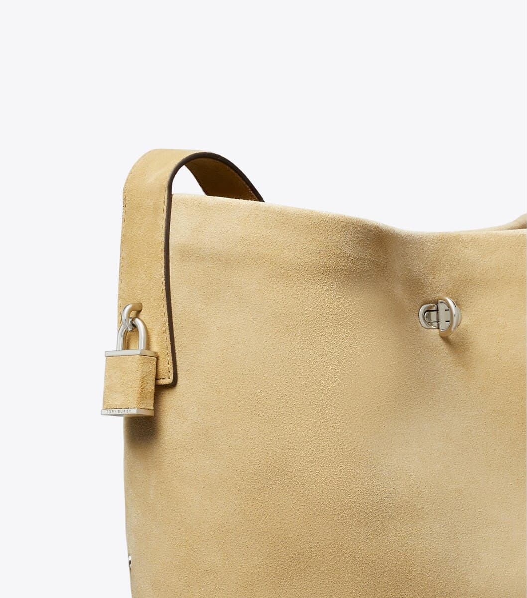 Lock Crochet Slim Bucket Bag angle 3