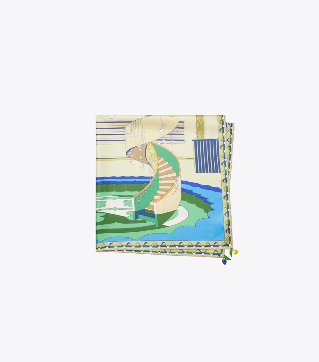 The Pool Silk Square Scarf angle 3