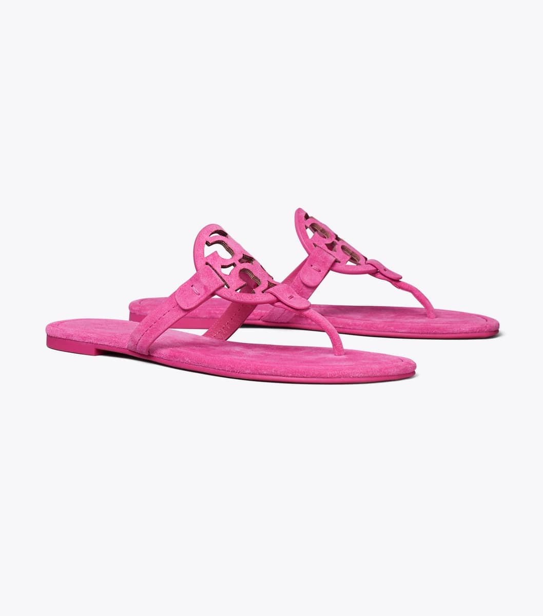 Miller Suede Sandal in MAGENTA