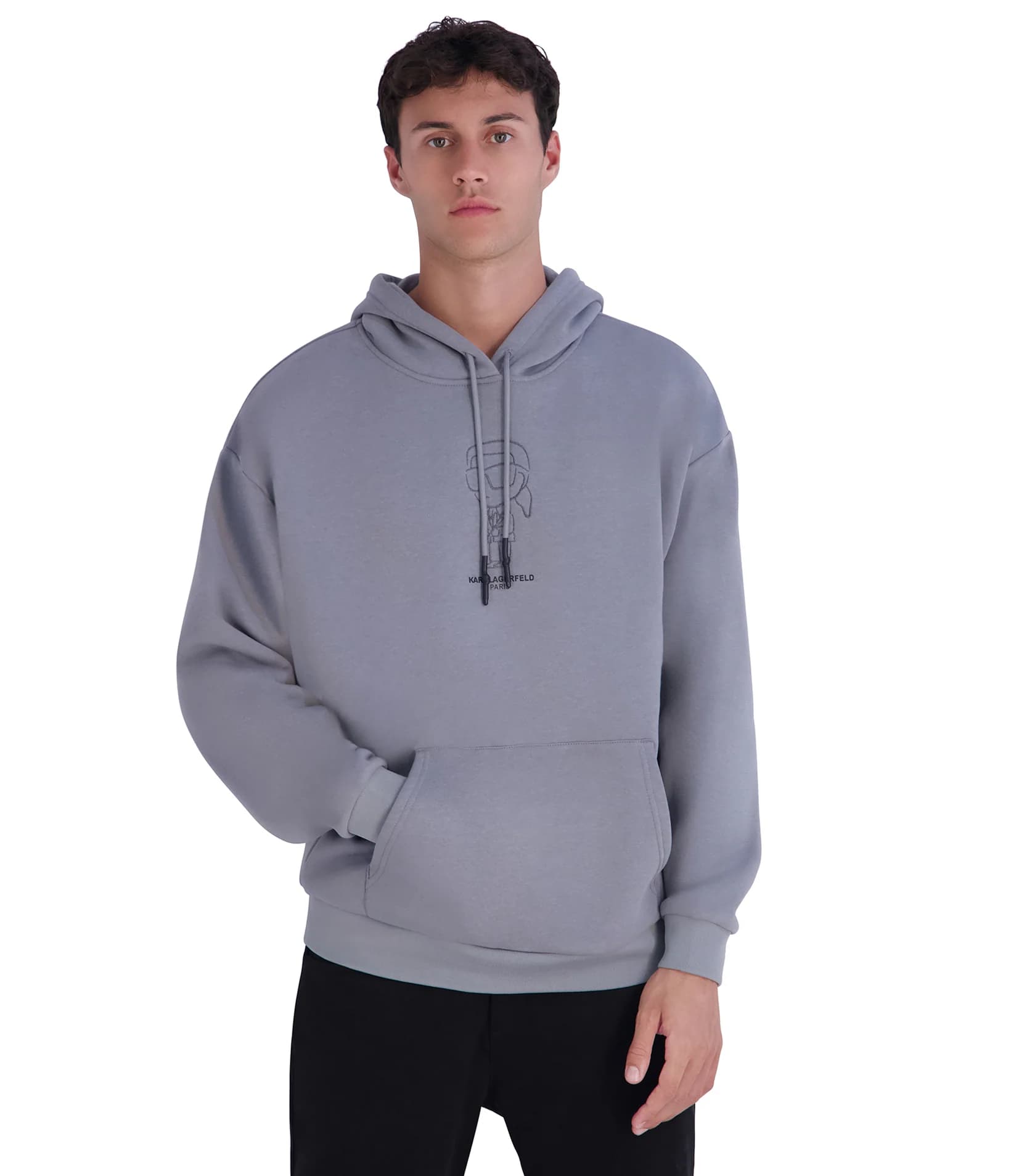 FLEECE KARL LOGO HOODIE