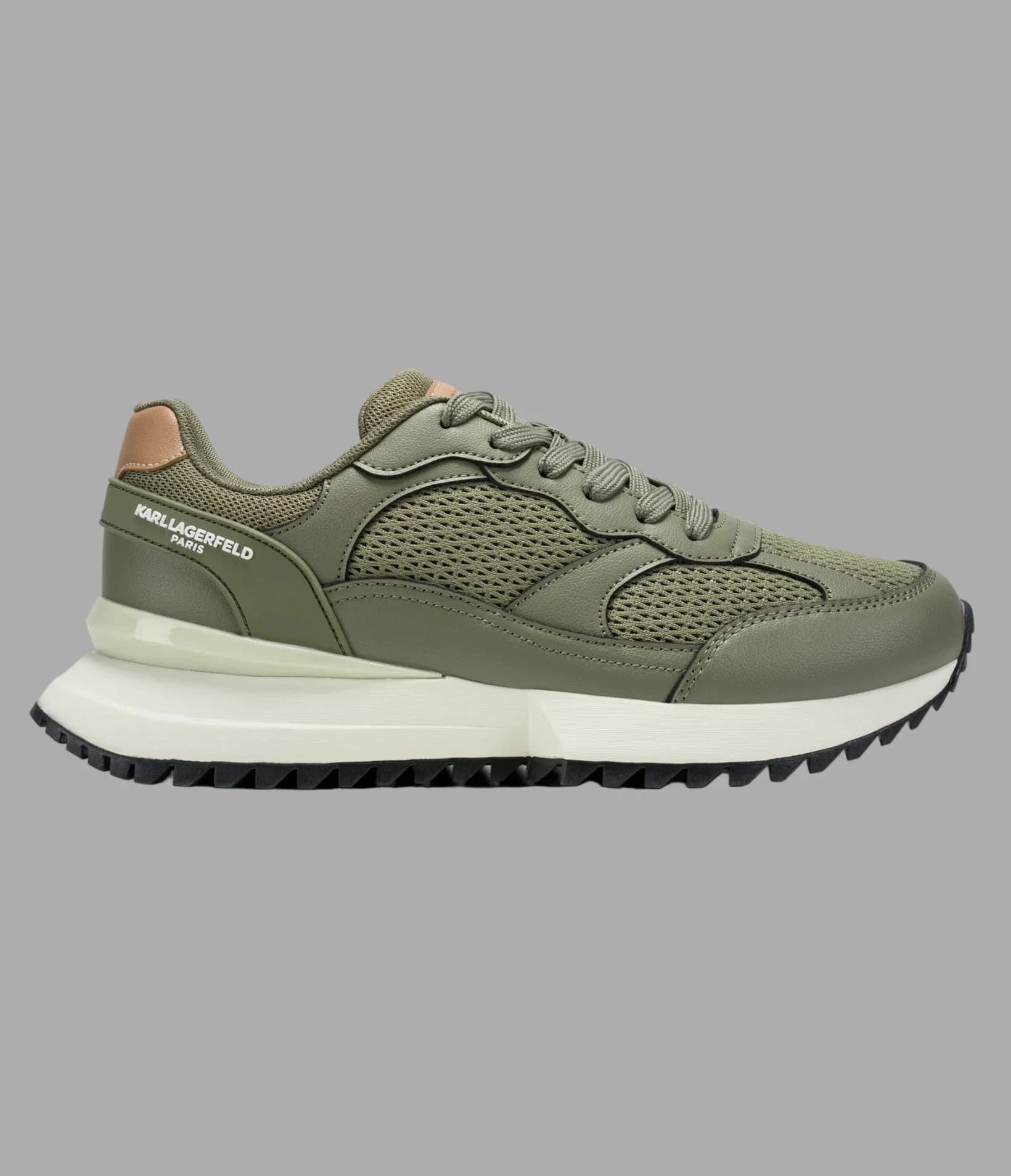 CLOVIS LEATHER MIXED MEDIA TRAINER SNEAKER