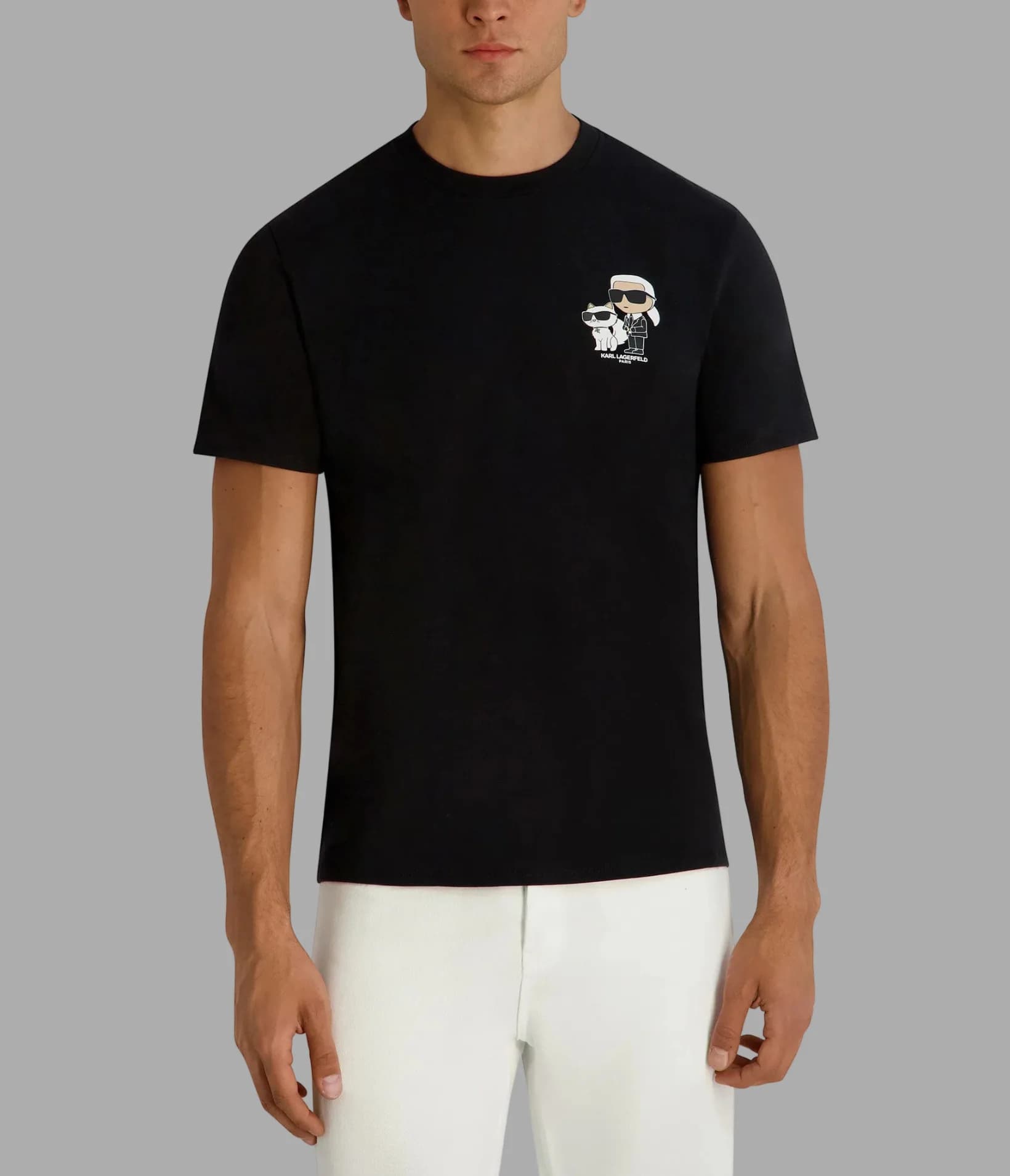 SMALL KARL AND CHOUPETTE TSHIRT in Black